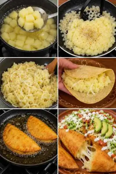 Tortilhas Fritas Recheadas com Batata — Crocantes e Tradicionais