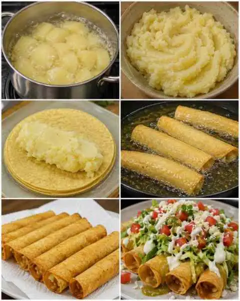Tortilhas Fritas Recheadas com Batata — Crocantes por Fora e Cremosas por Dentro