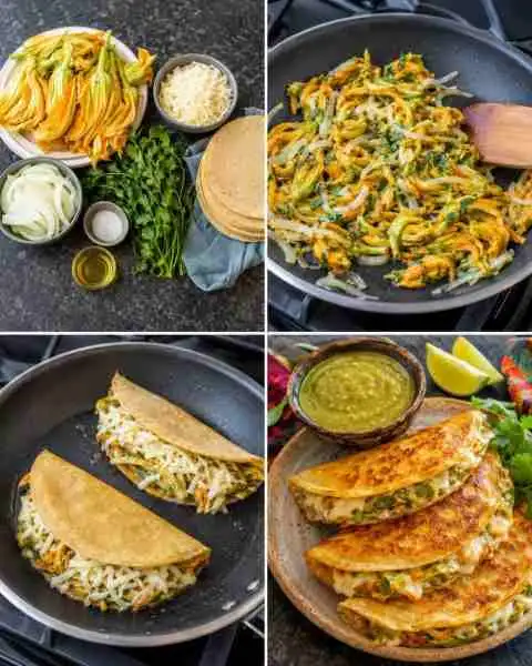 Tortilhas Recheadas com Flor de Abóbora