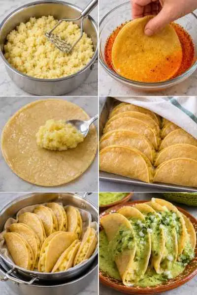 Tortilhas Recheadas Cozidas no Vapor