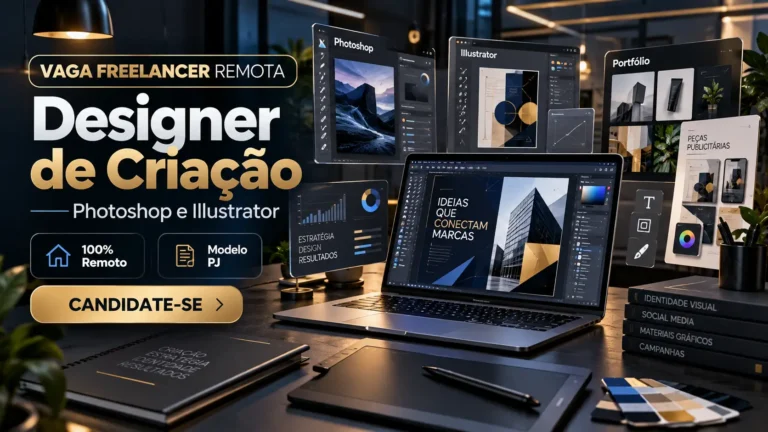 Agência abre vaga freelancer remota de criação para designers no Brasil