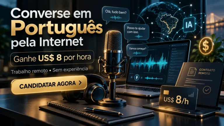 Empresa busca brasileiros para conversar em português pela internet e paga US$ 8 por hora; não exige experiência