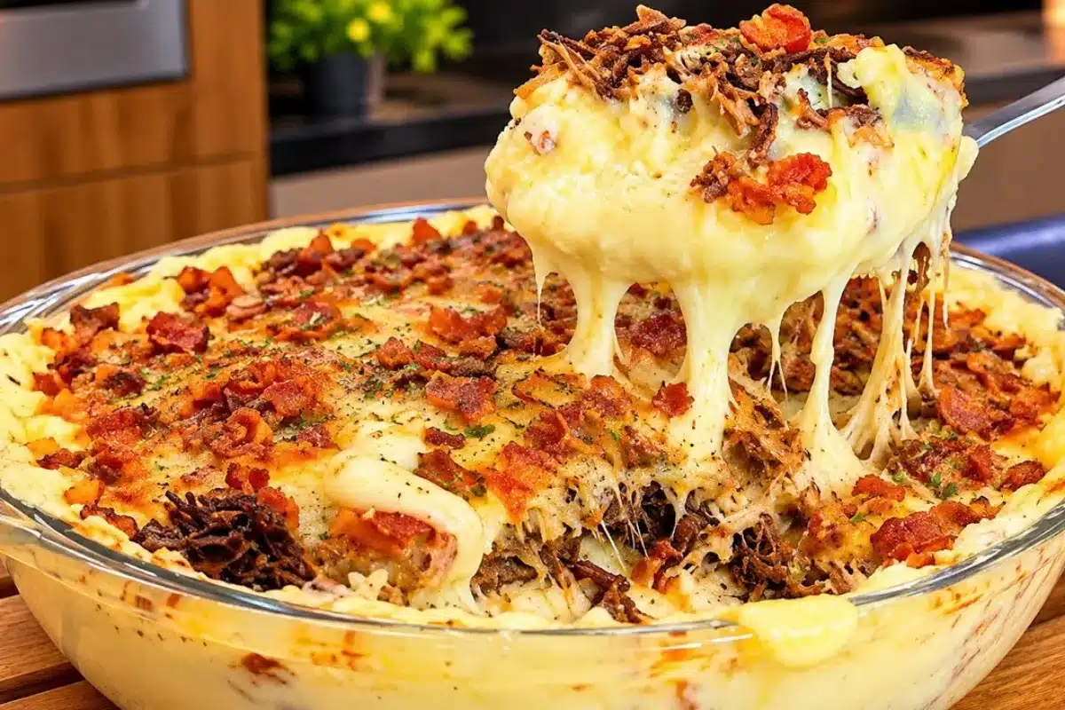 Carne com purê de batata com tempero caseiro e um passo a passo para o almoço