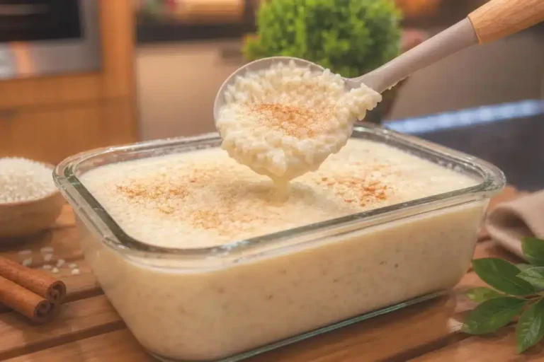 Arroz doce com leite em pó para servir no fim de semana com um toque especial no preparo