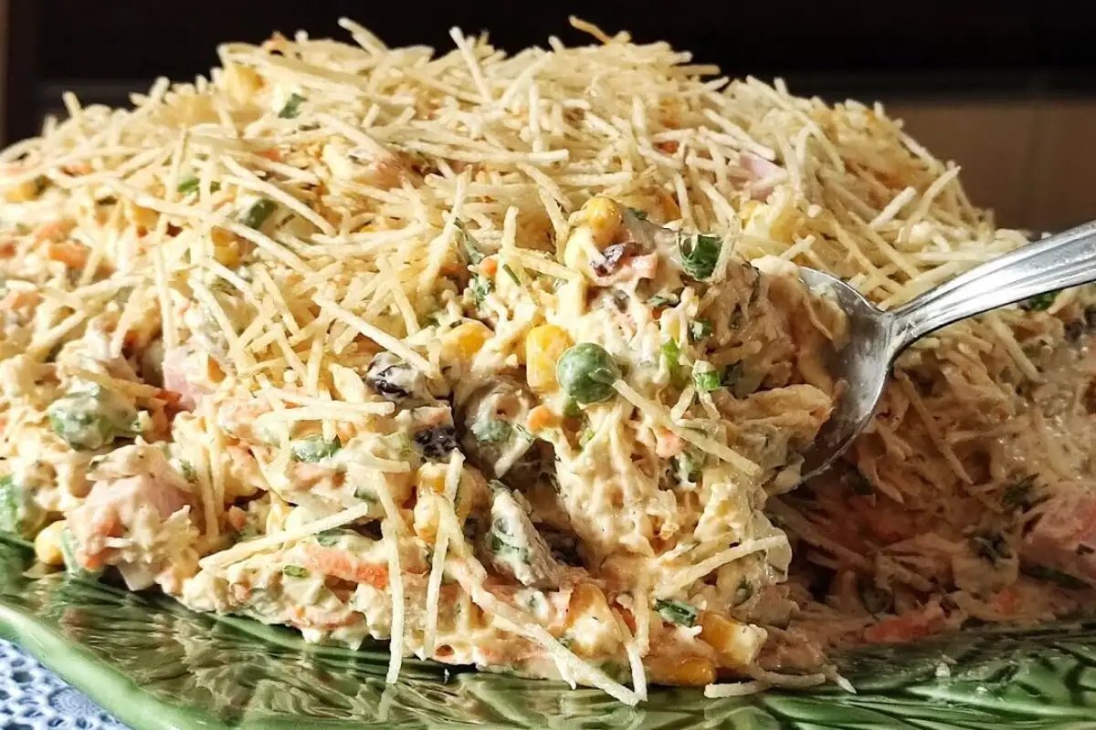 Salpicão cremoso para um almoço caprichado com preparo explicado do começo ao fim