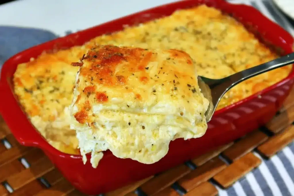 Lasanha 4 queijos com molho bem preparado e um passo a passo para o jantar