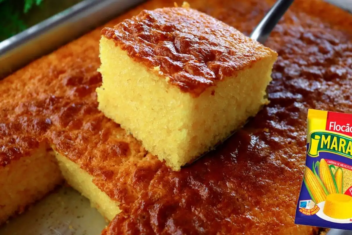 Bolo algodão de cuscuz para o café da tarde com modo de preparo explicado sem complicação