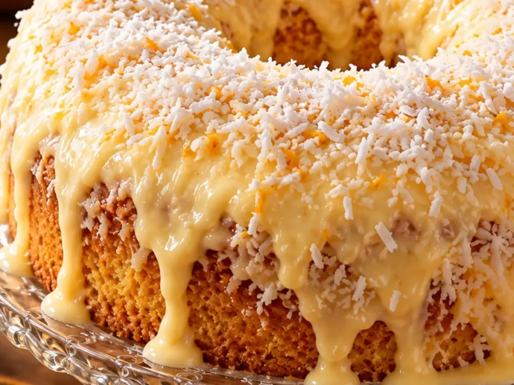 Bolo de Laranja com Cobertura Cremosa