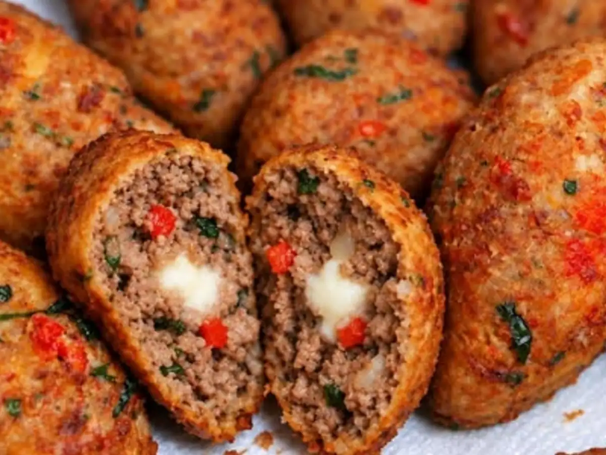 Bolinho Frito de Carne com Pão Amanhecido e Temperos