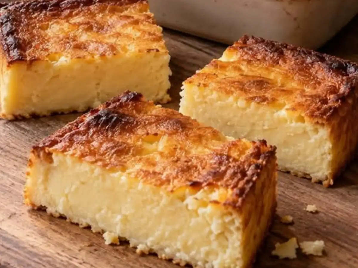 Bolo Cremoso de Coco de Forno com Leite e Textura de Pudim