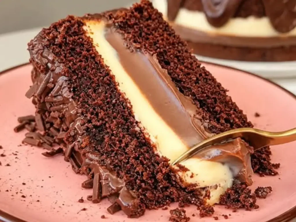 Bolo Dois Amores com Recheios de Chocolate Branco e Preto