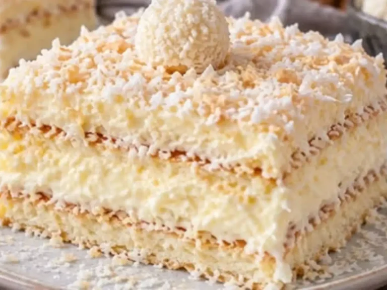 Bolo Raffaello Gelado de Coco e Chocolate Branco sem Forno