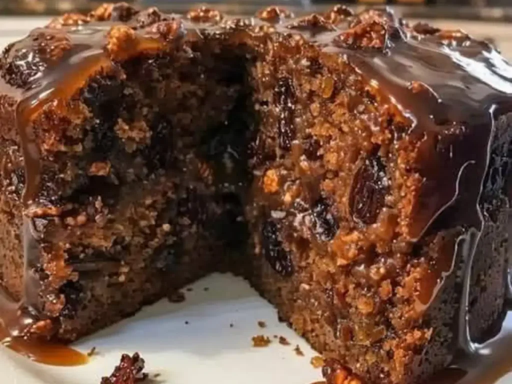Bolo de Chocolate com Frutas Secas e Massa Úmida para o Café