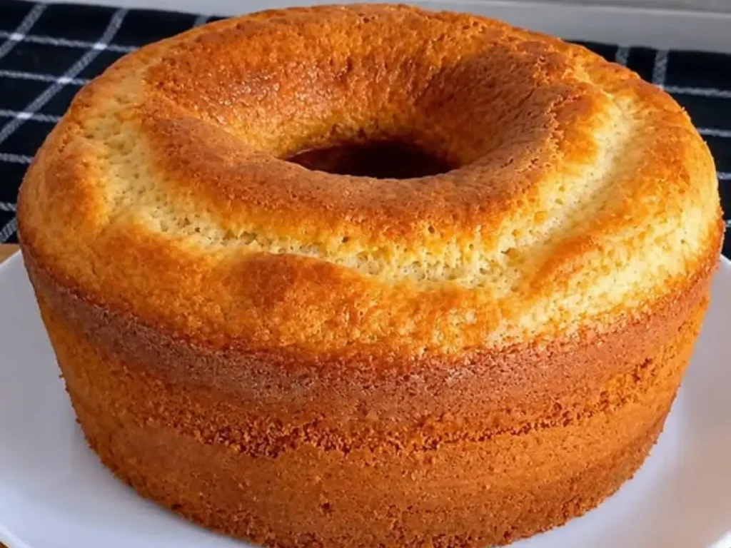 Bolo Simples de Maisena com Baunilha Leve e Fofinho
