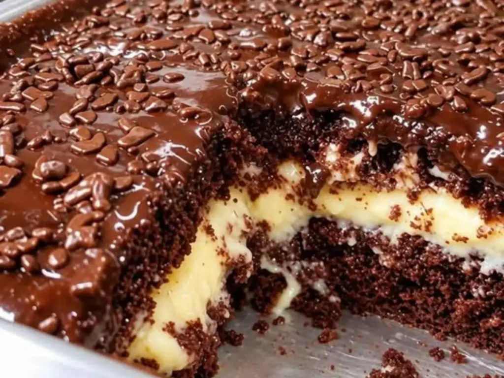 Bolo Prestígio de Chocolate com Recheio Cremoso de Coco