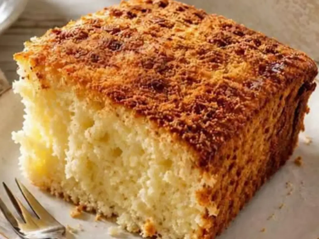 Bolo de Coco Caseiro Fofinho com Leite e Cobertura Delicada
