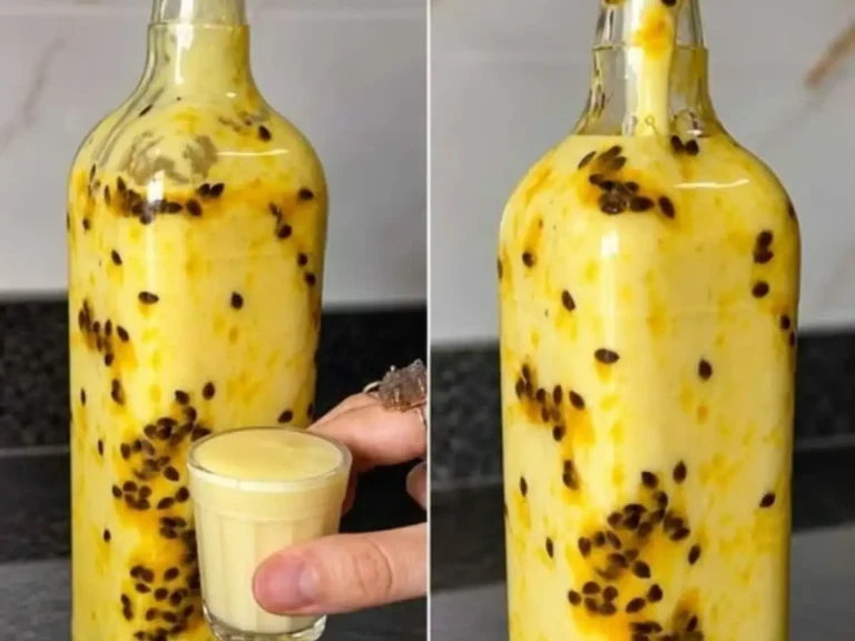 Batida Tropical de Maracujá com Leite Gelado e Gelo