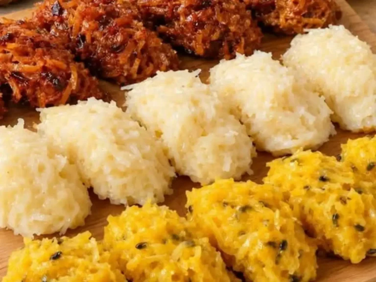 Misturei ingredientes que tinha no armário e fiz uma cocada deliciosa em 3 sabores