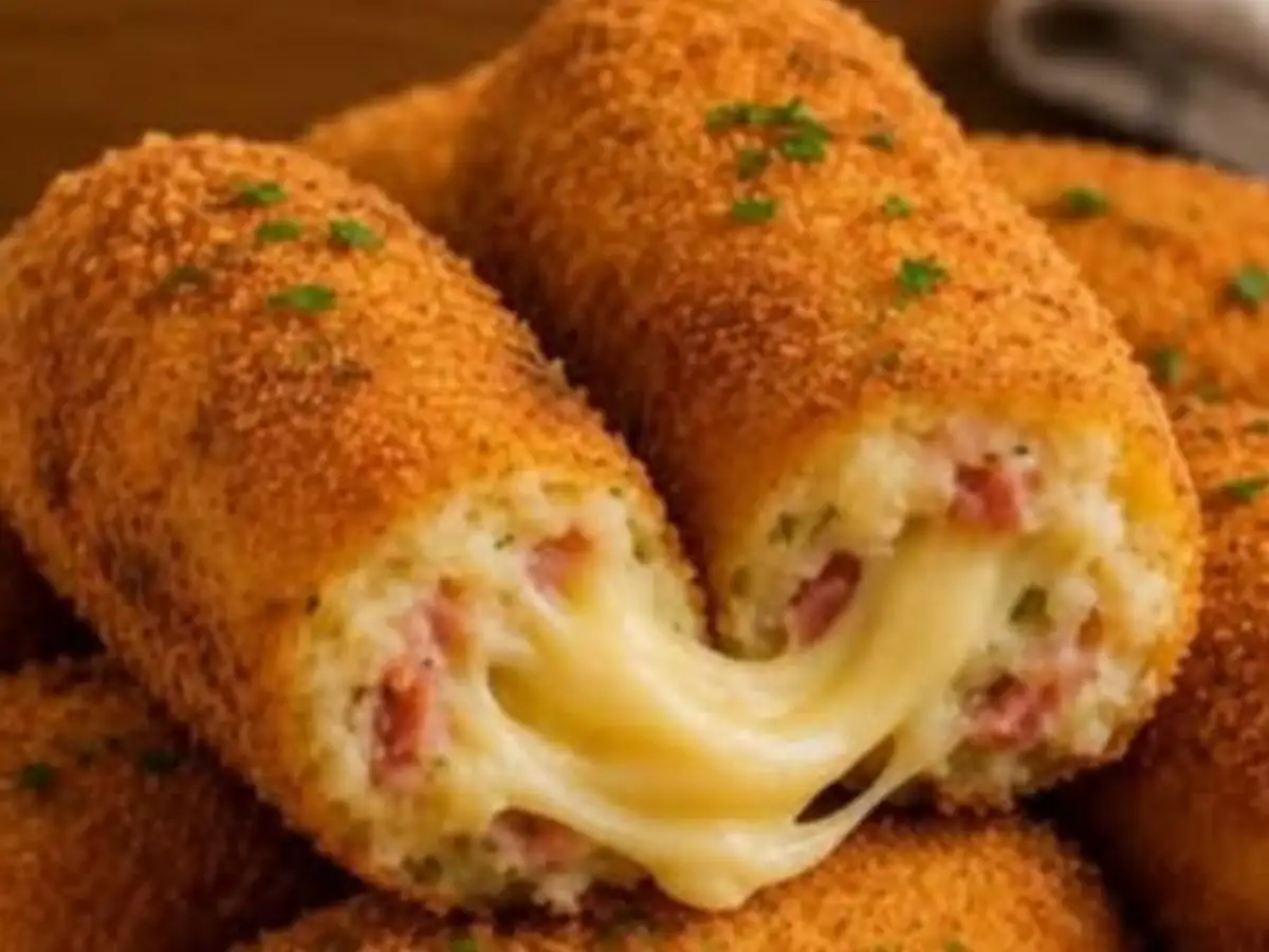 Croquete Dourado de Batata com Queijo e Casquinha Crocante