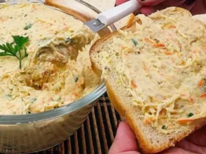 Patê Cremoso de Frango com Milho e Requeijão sem Maionese pronto para servir