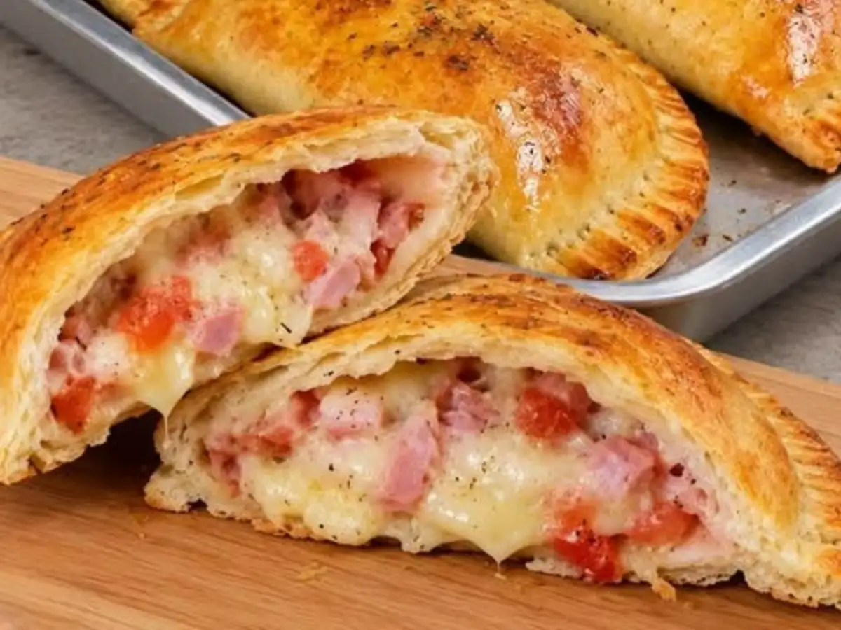 Pastel de Forno com Massa Caseira e Recheio de Frango