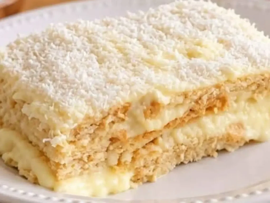 Pavê Gelado de Abacaxi com Coco sem Gelatina