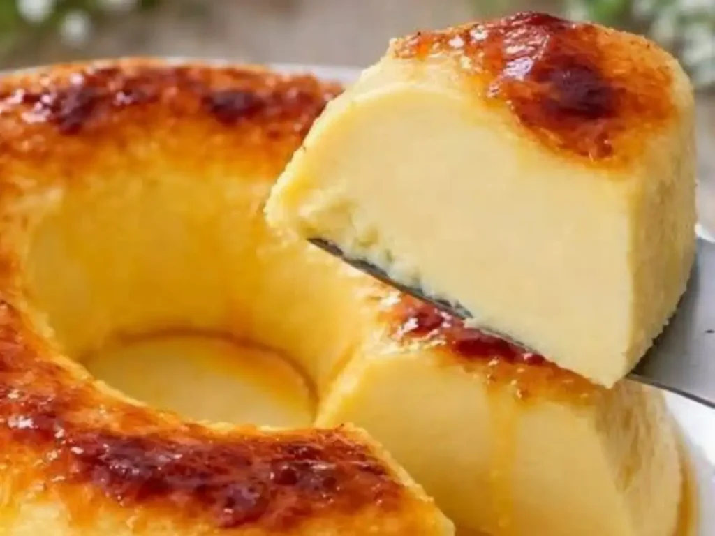Pudim Brûlée Cremoso com Crosta Fina de Caramelo