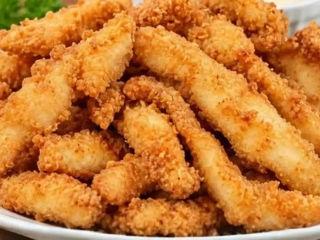 Tirinhas de Frango Empanado Crocante para Lanche