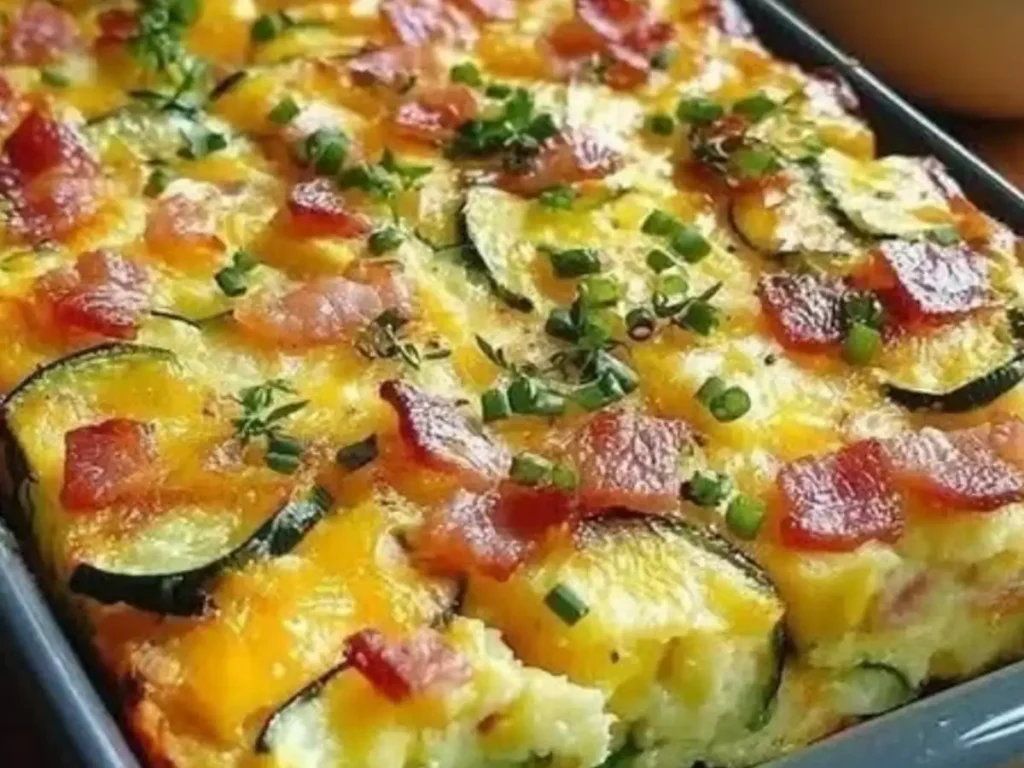 Torta de Abobrinha com Bacon Douradinho e Massa Salgada Fofinha