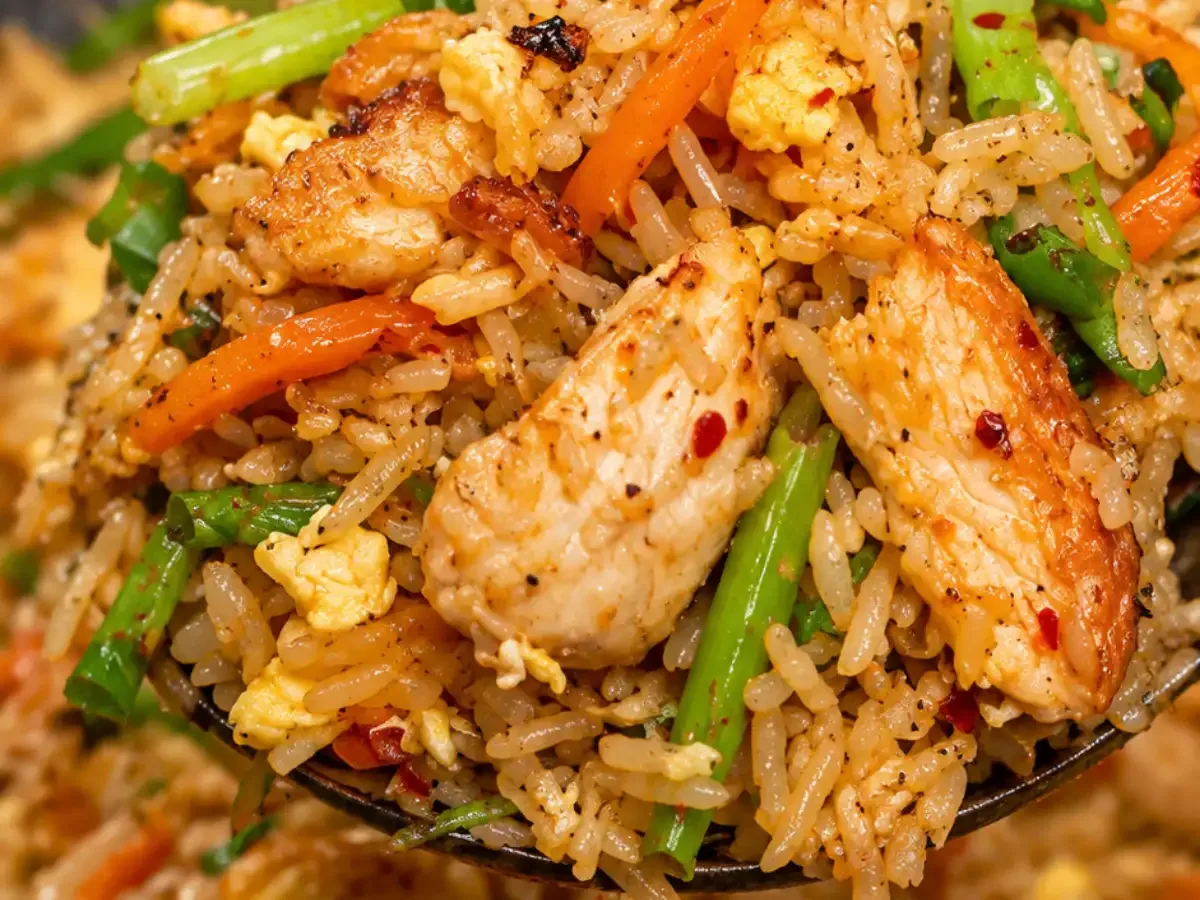 Arroz Misto Caseiro — Frango, Ovos e Legumes Soltinhos