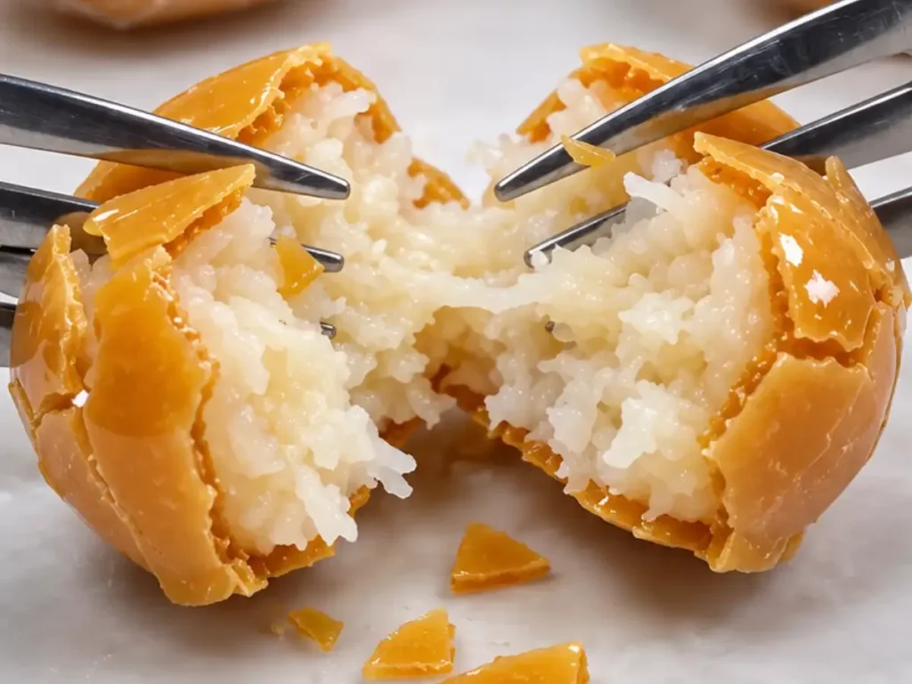 Bala Baiana de Coco com Casquinha Crocante de Caramelo