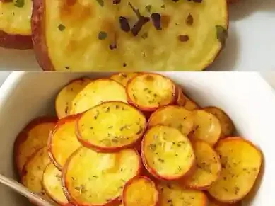 Batata-doce assada com orégano e limão