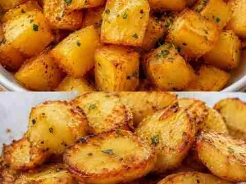 Batatas Sauté Douradas com Cebola, Alho e Ervas