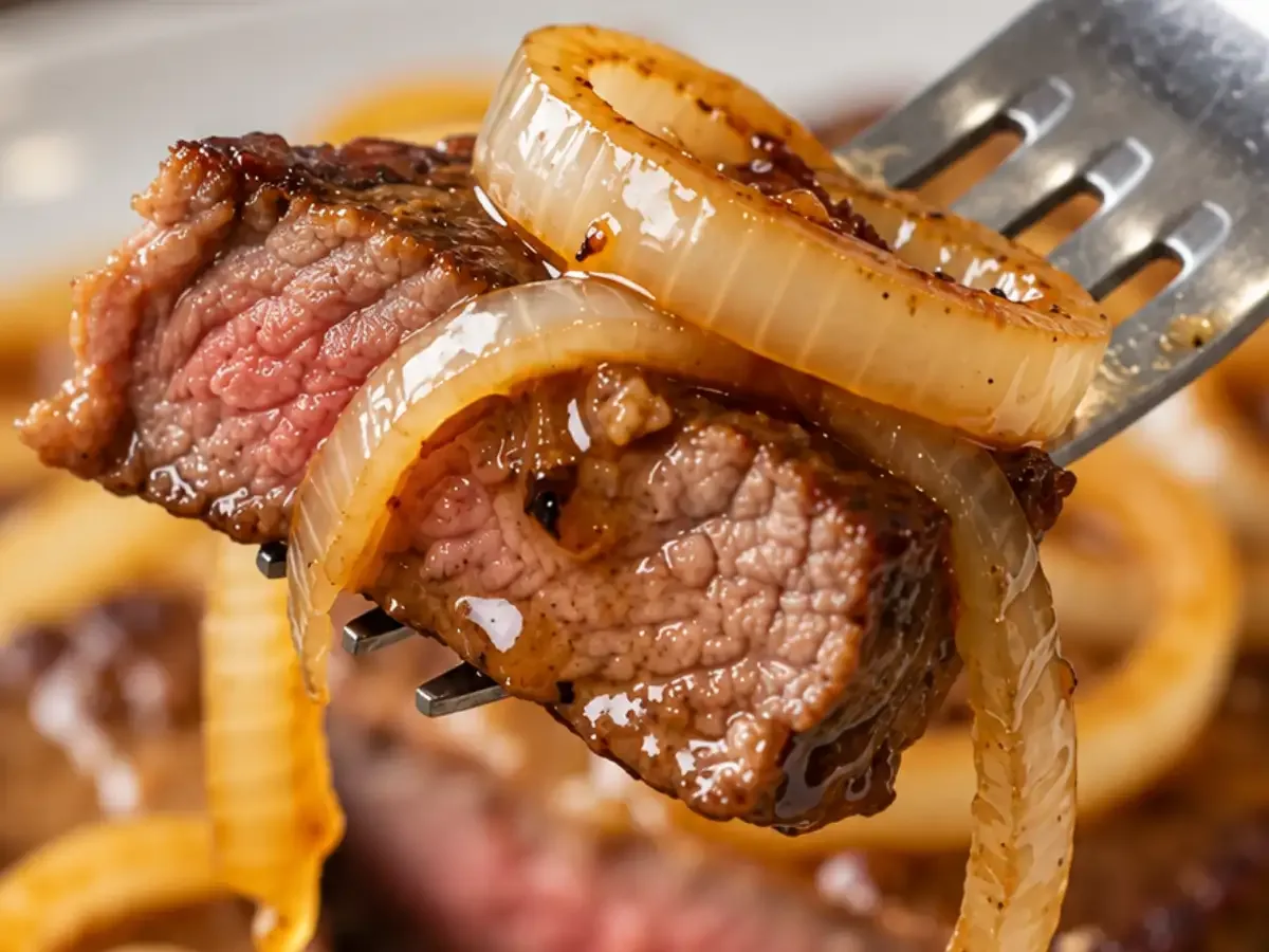Bife de Panela Acebolado — macio e suculento