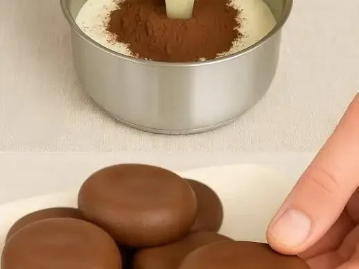 Biscoitinhos cremosos de chocolate