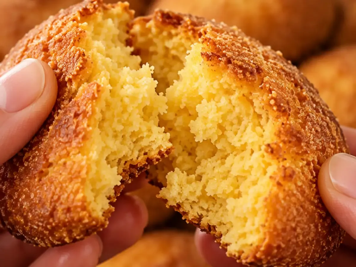 Bolacha de fubá com coco e queijo