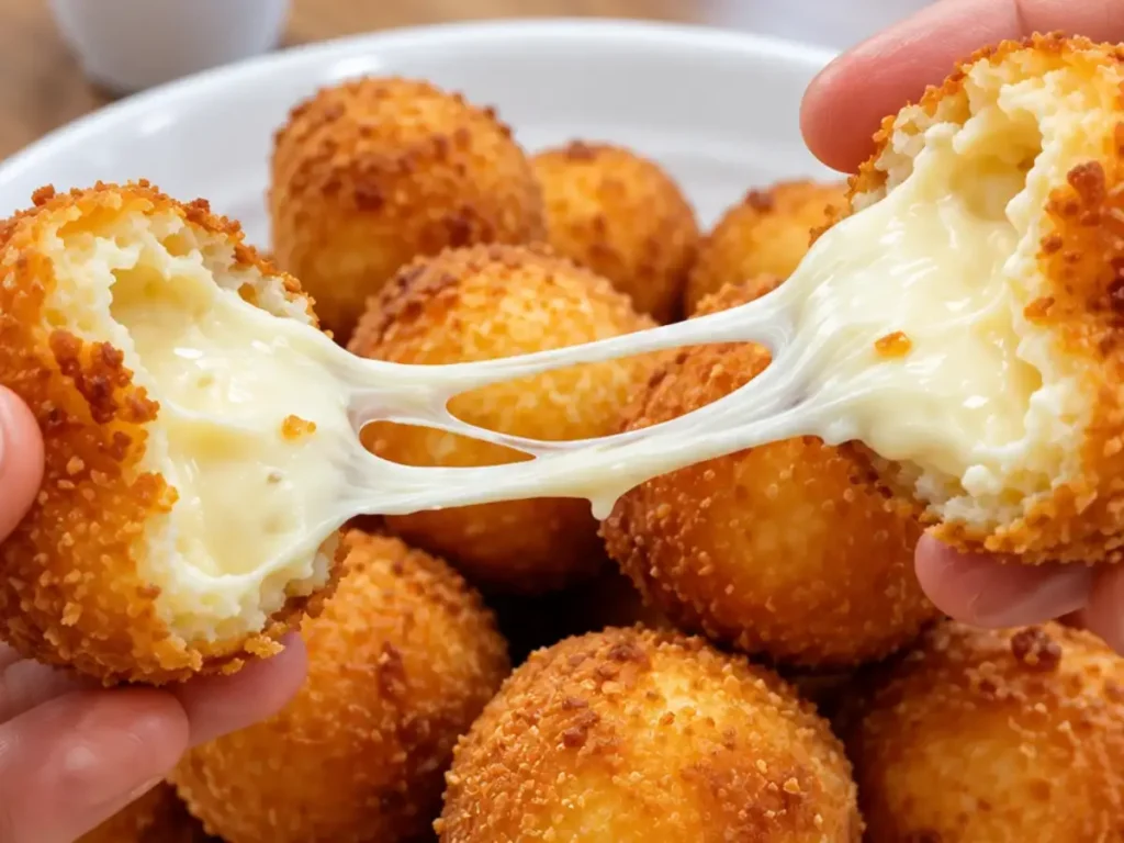 Bolinha de Queijo Crocante (3 ingredientes)