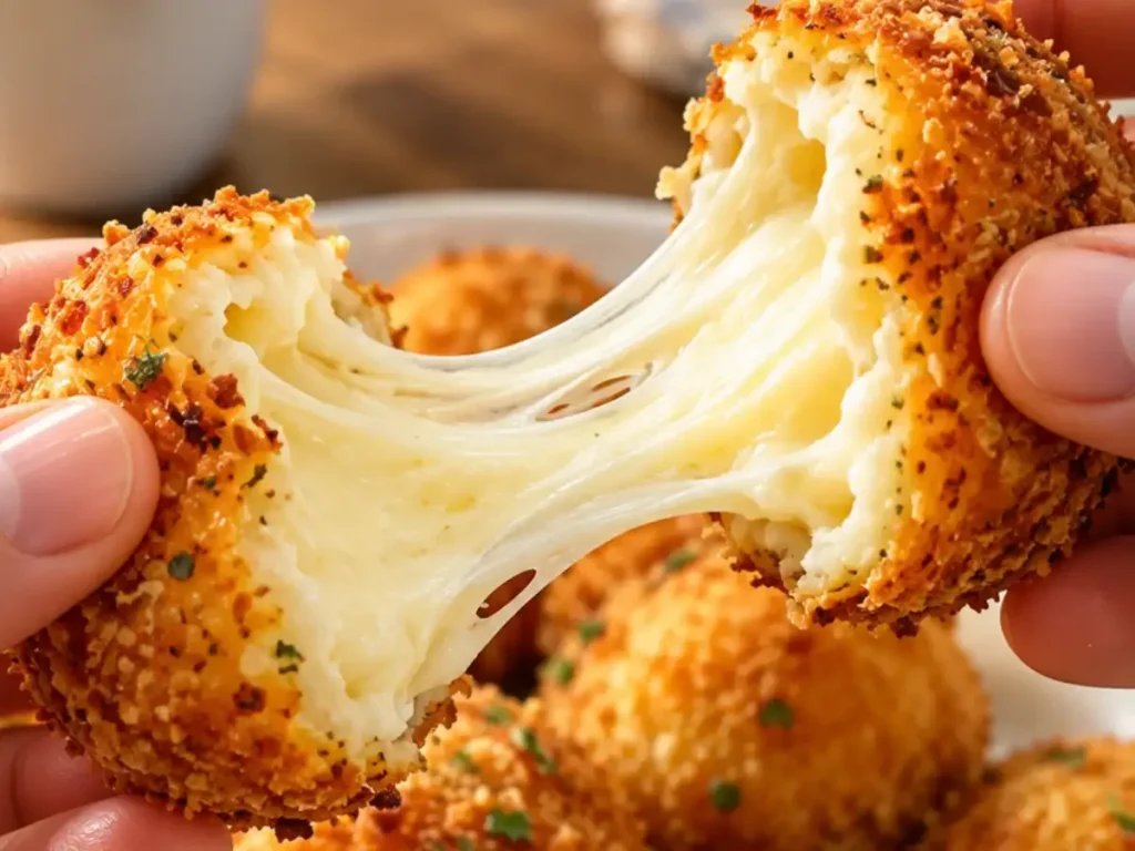 Bolinha de Queijo Mega Crocante com Recheio Cremoso