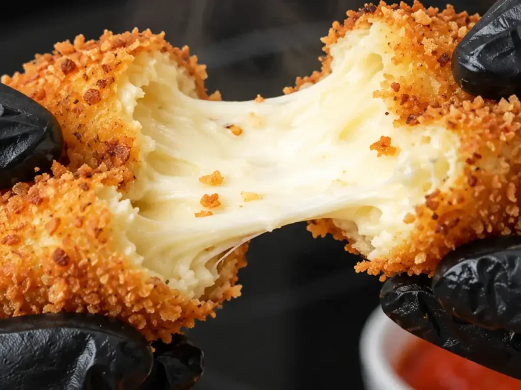 Bolinha de Queijo Super Crocante com Recheio Puxa-Puxa
