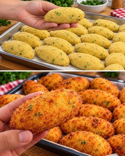 Bolinho de aipim recheado