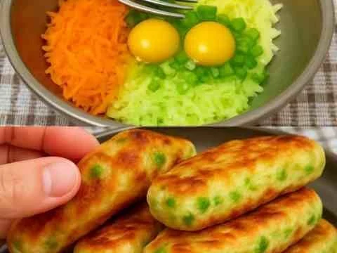 Bolinho de Batata com Abobrinha e Cenoura