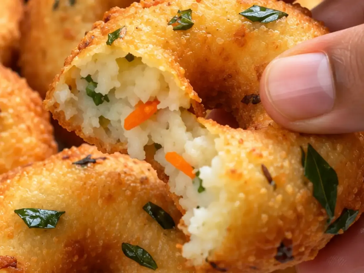Bolinho Vegetariano de Arroz Super Crocante