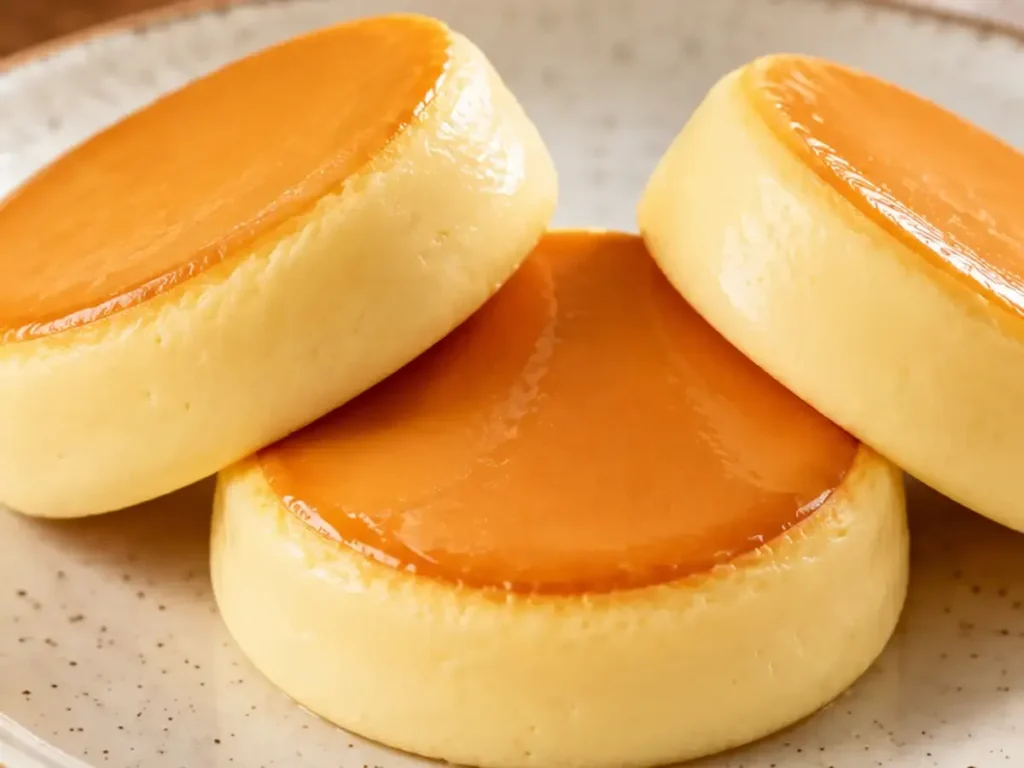 Bolinhos Japoneses Super Macios de Cream Cheese com Calda de Caramelo