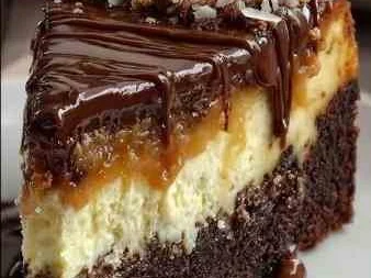 Bolo Brownie com Cheesecake