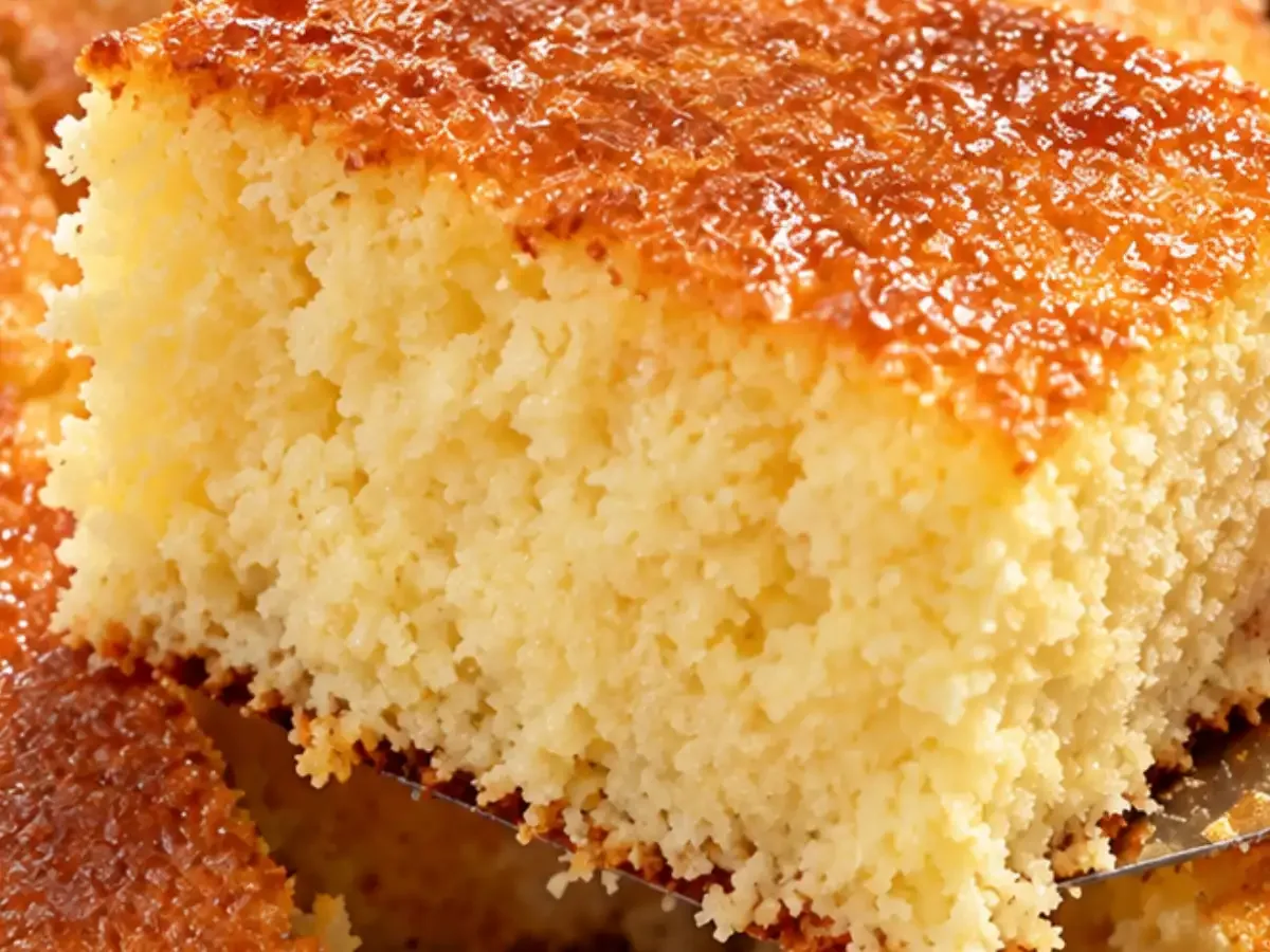 Bolo Caseiro Super Fofinho com Casquinha Dourada