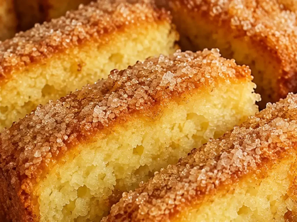 Bolo com Farofa Crocante de Açúcar e Canela
