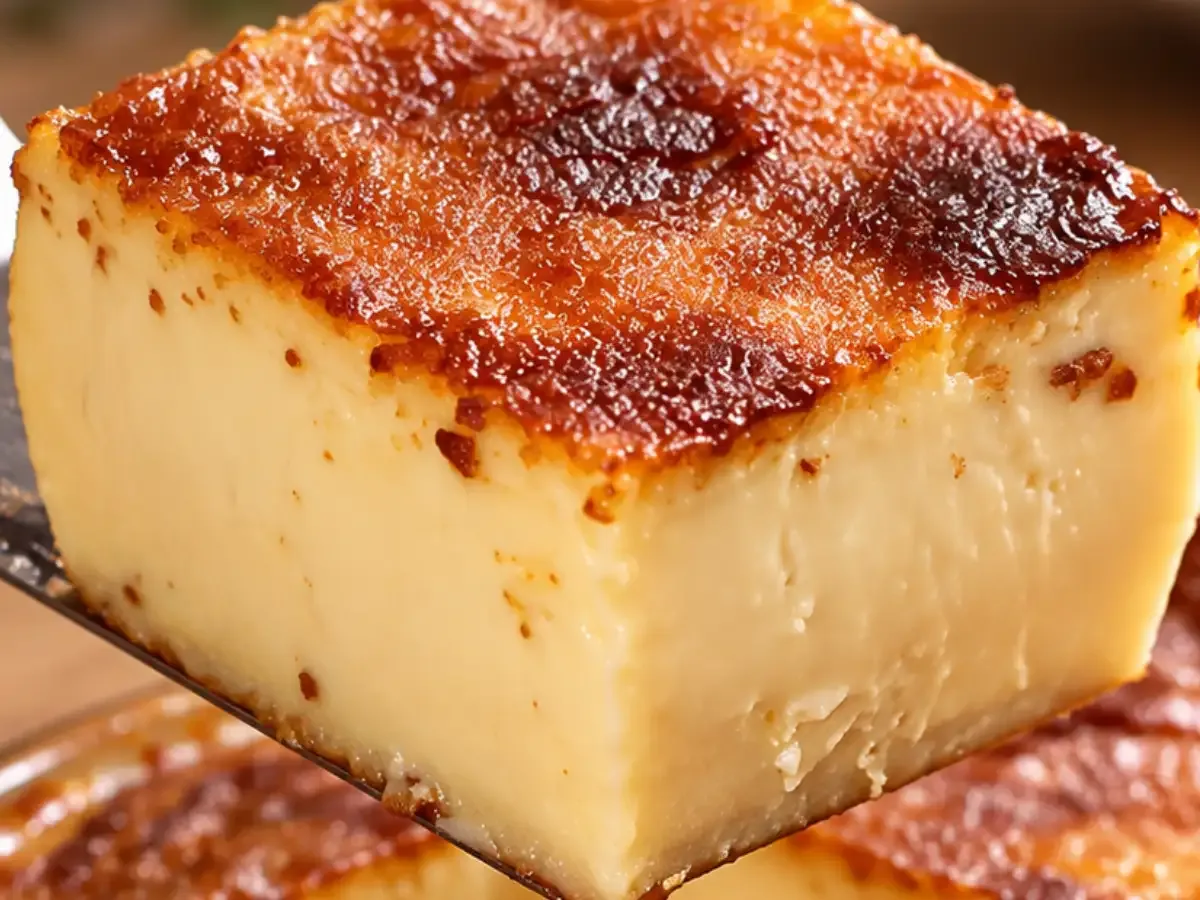 Bolo Cremoso de Liquidificador (Estilo Bolo-Pudim de Parmesão)