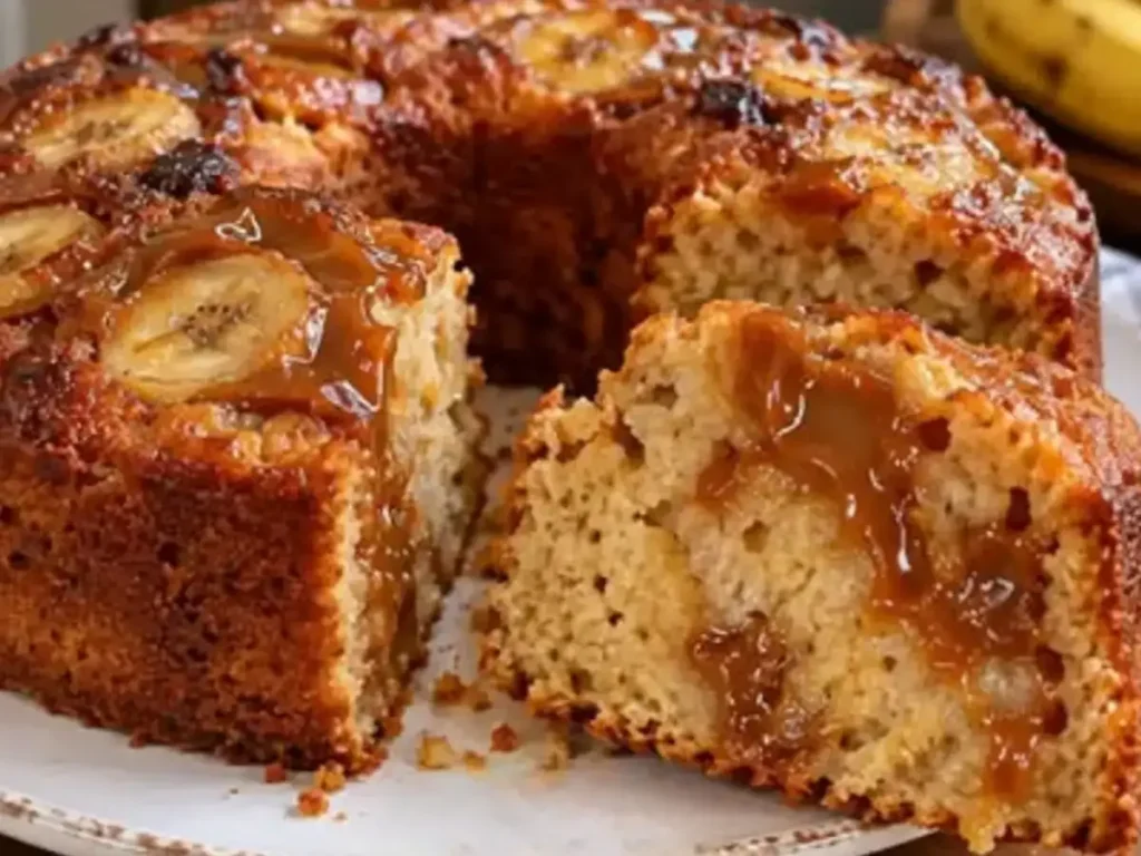 Bolo de Banana com Doce de Leite