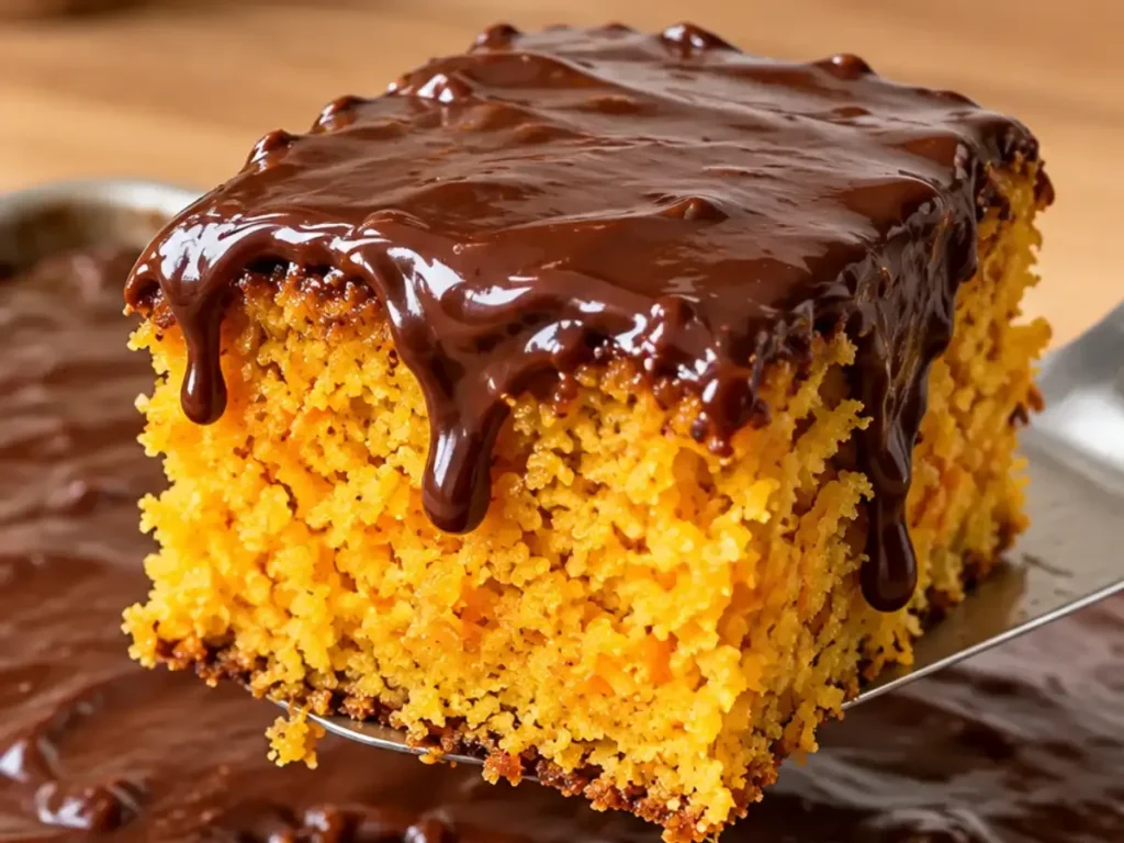 Bolo de Cenoura com Creme de Leite