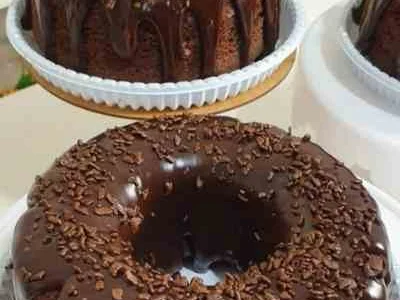 Bolo de Chocolate com Ganache